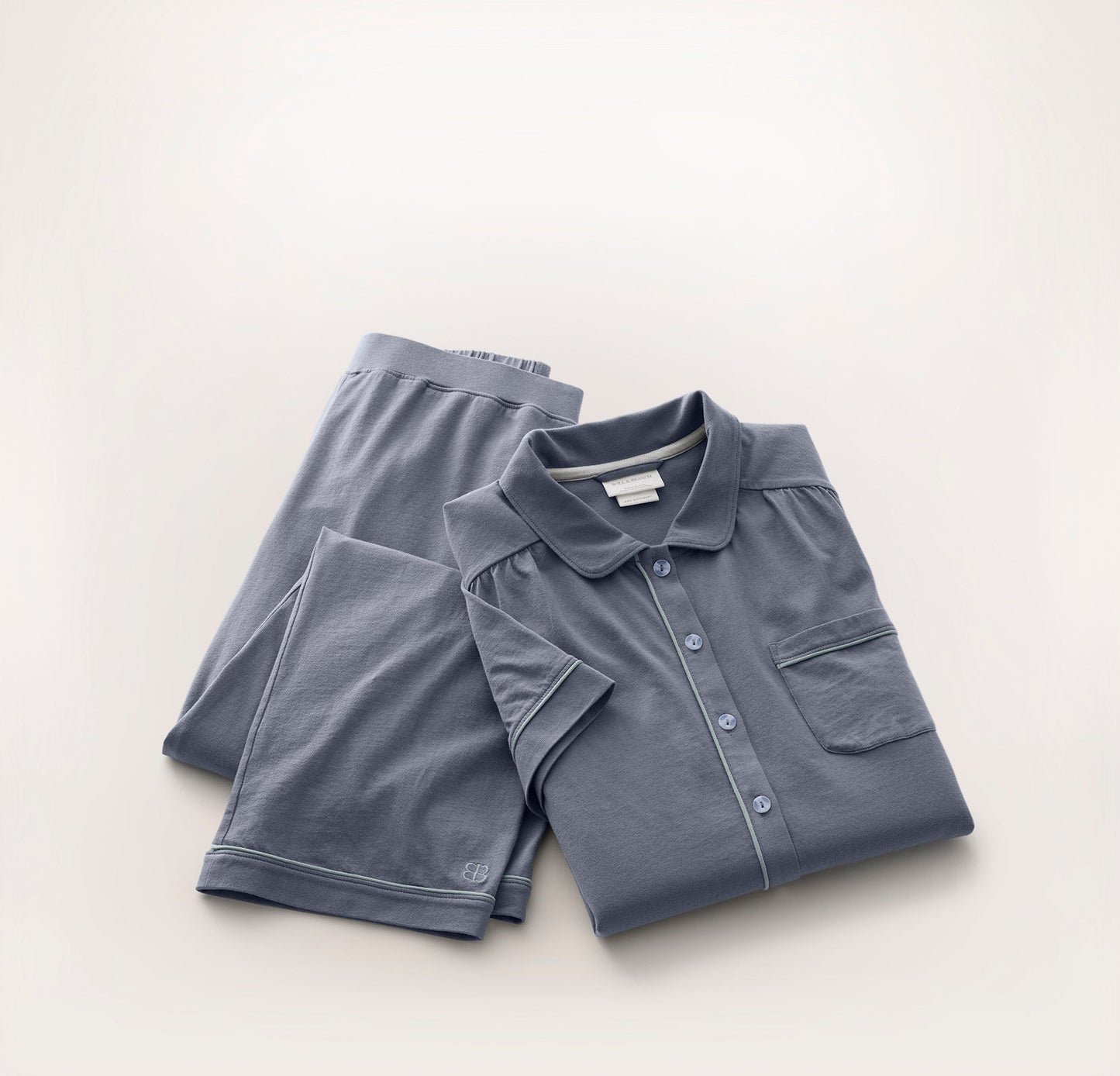 Soft Knit Short Sleeve & Pants Pajama Set