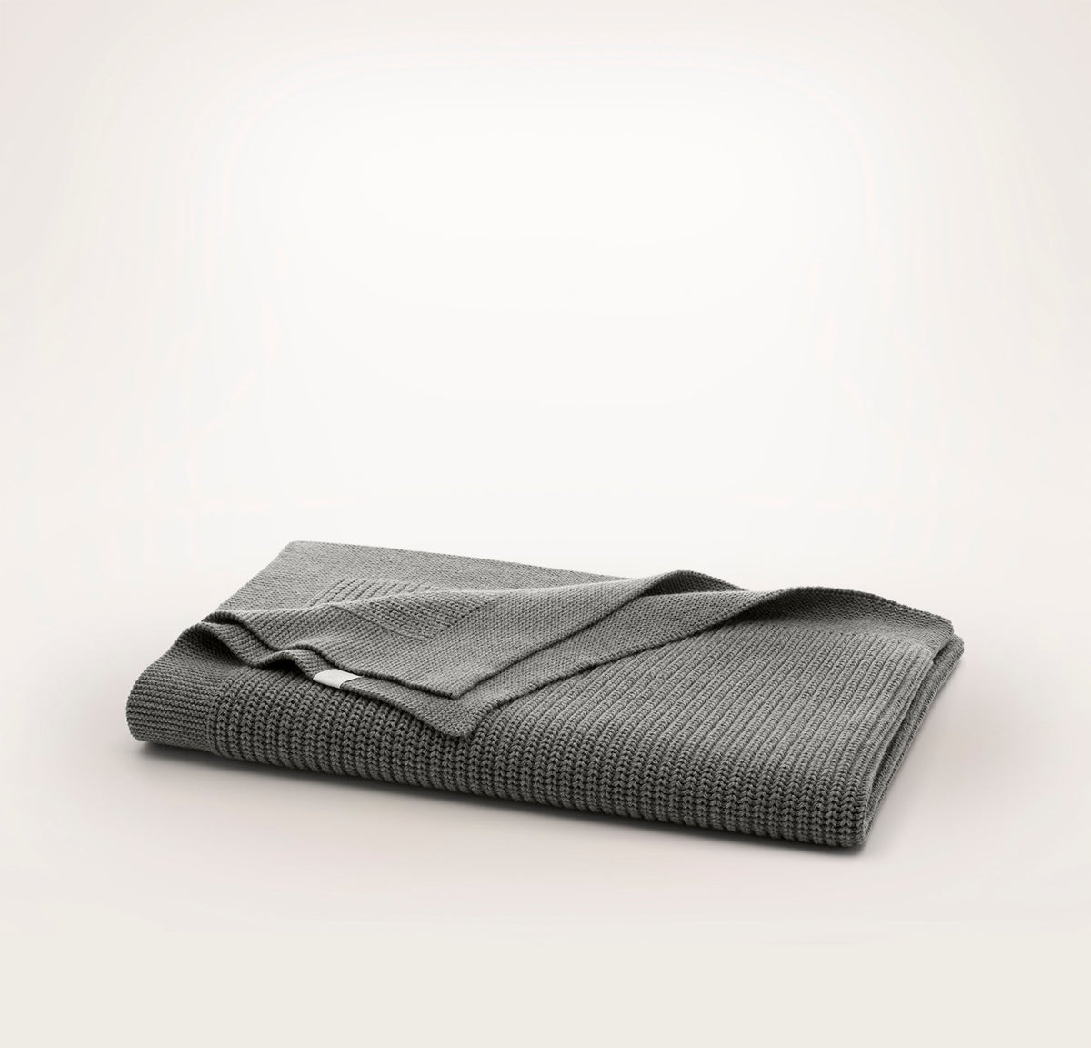 Baby Blankets - Heathered Stone Ribbed Knit