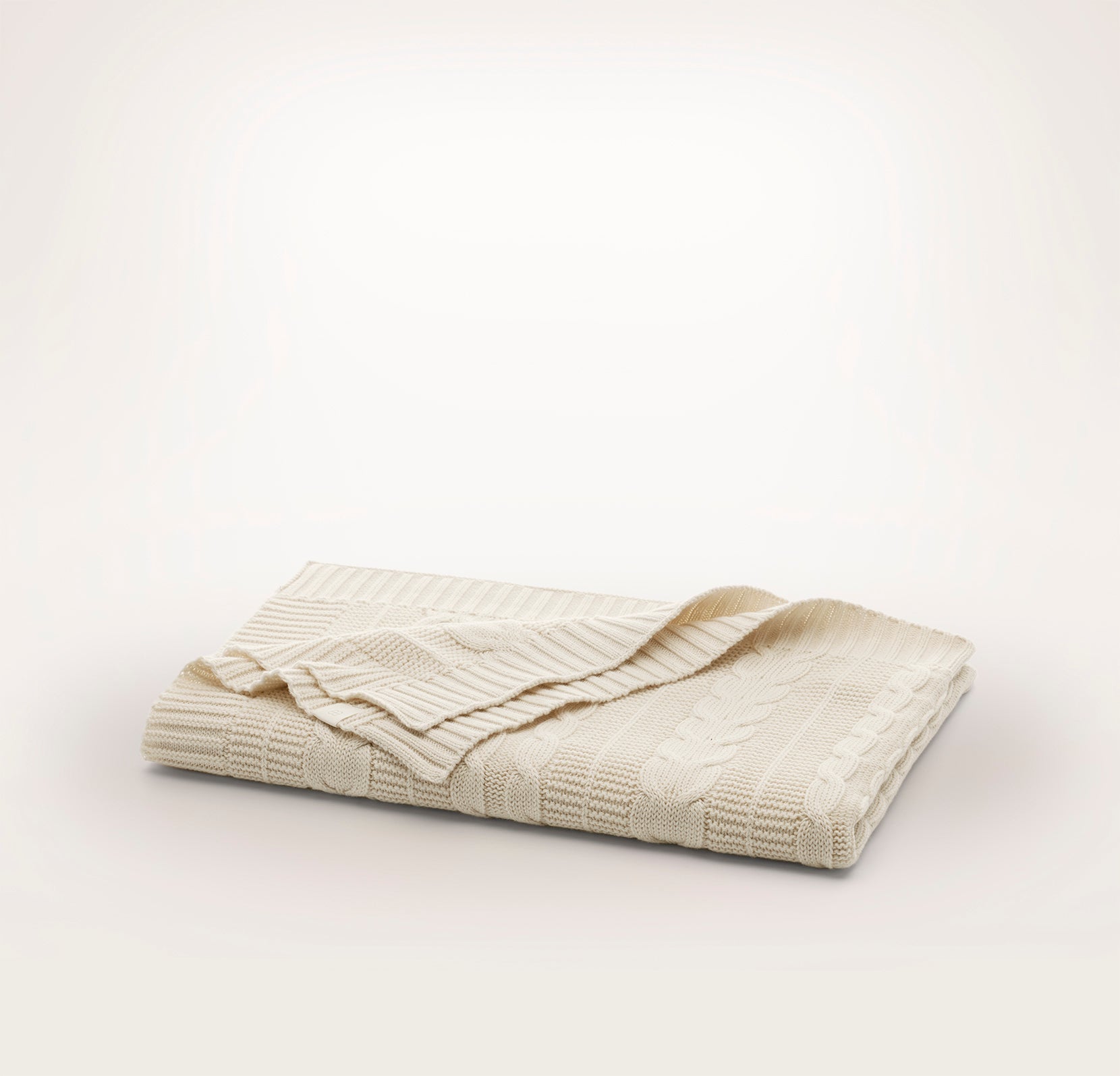 Cable Knit Baby Blanket - Natural