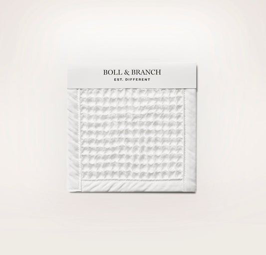 Waffle Fabric Swatch - White
