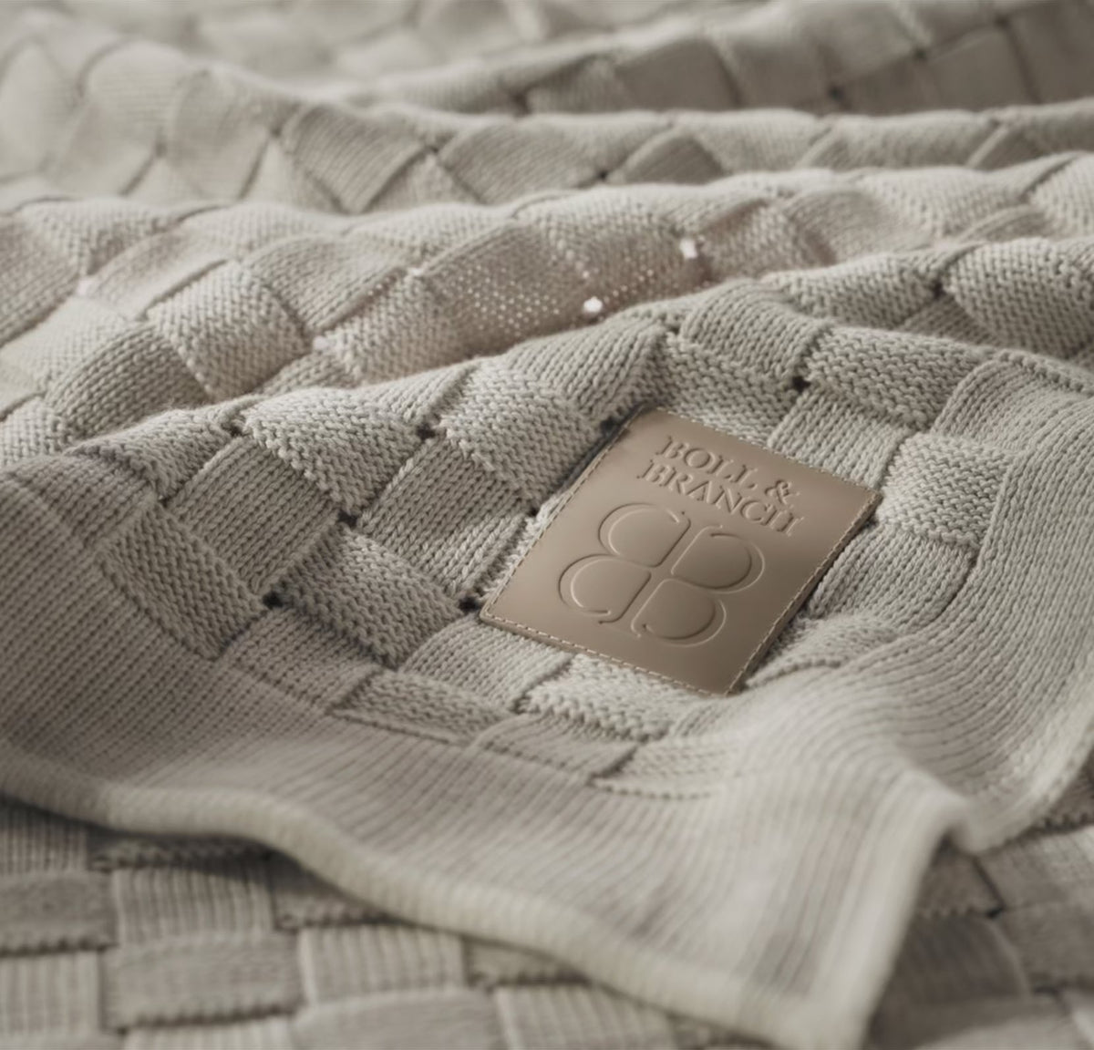 Basketweave Knit Throw Blanket