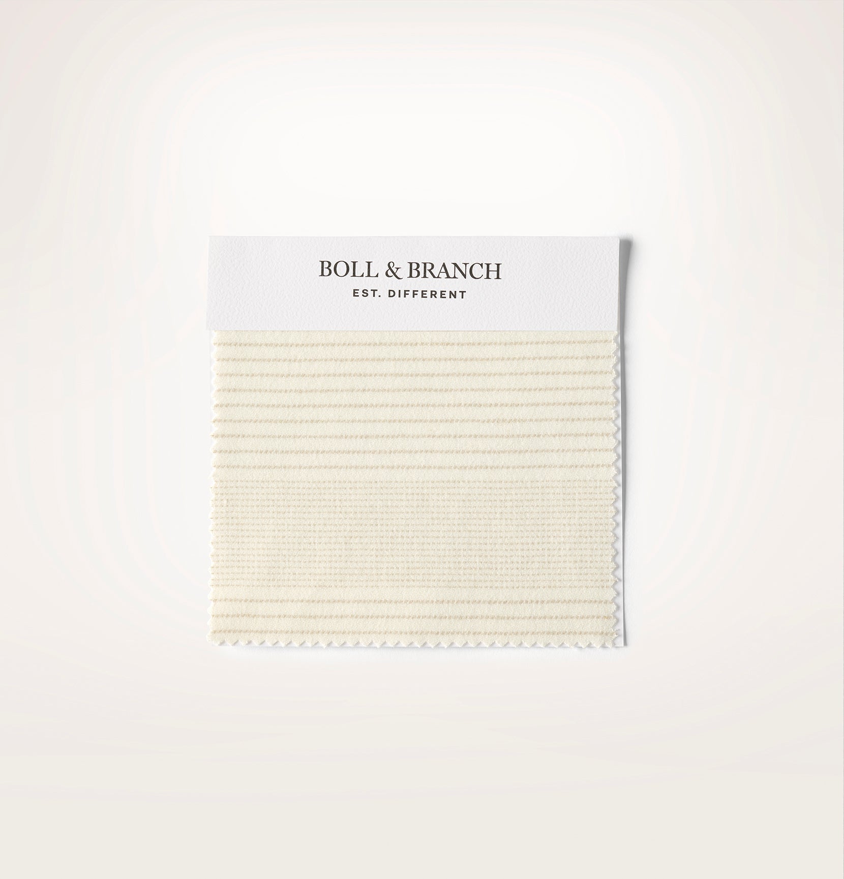 Flannel Fabric Swatch - Cream/Oak Fine Line Stripe