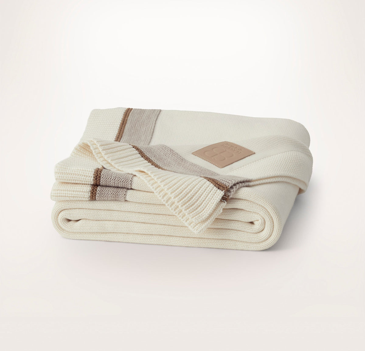 Court Knit Throw Blanket - Cream