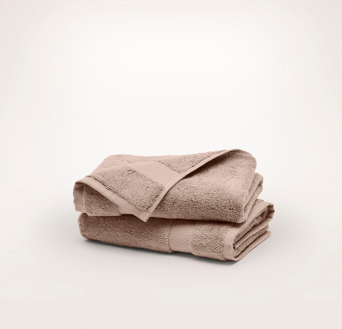 Plush Hand Towels (Pair) - Dusty Rose