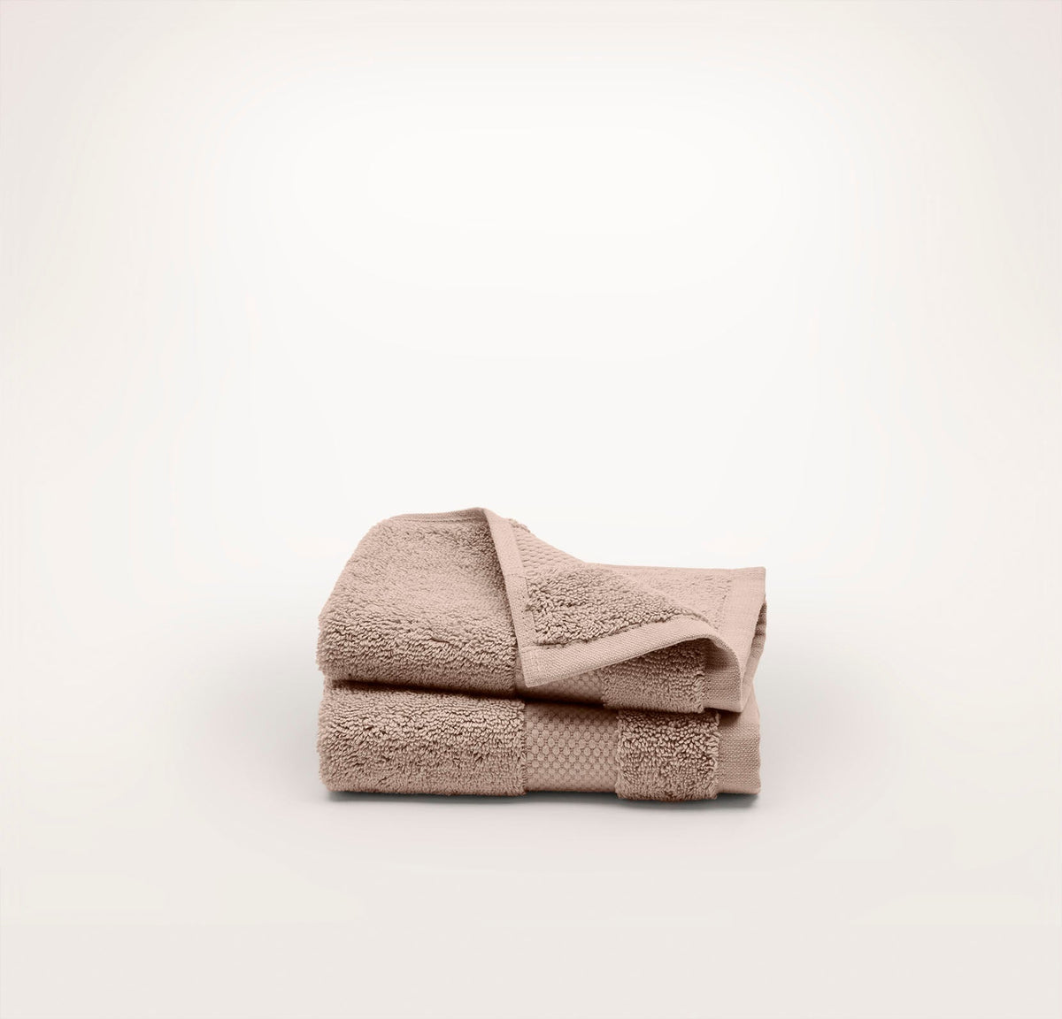 Plush Washcloths (Pair) - Dusty Rose