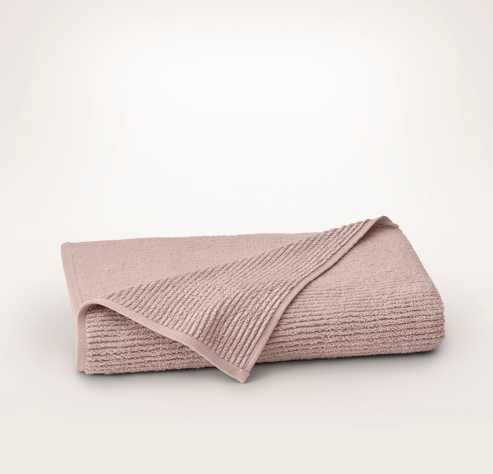Turkish Ribbed Bath Sheet - Dusty Rose