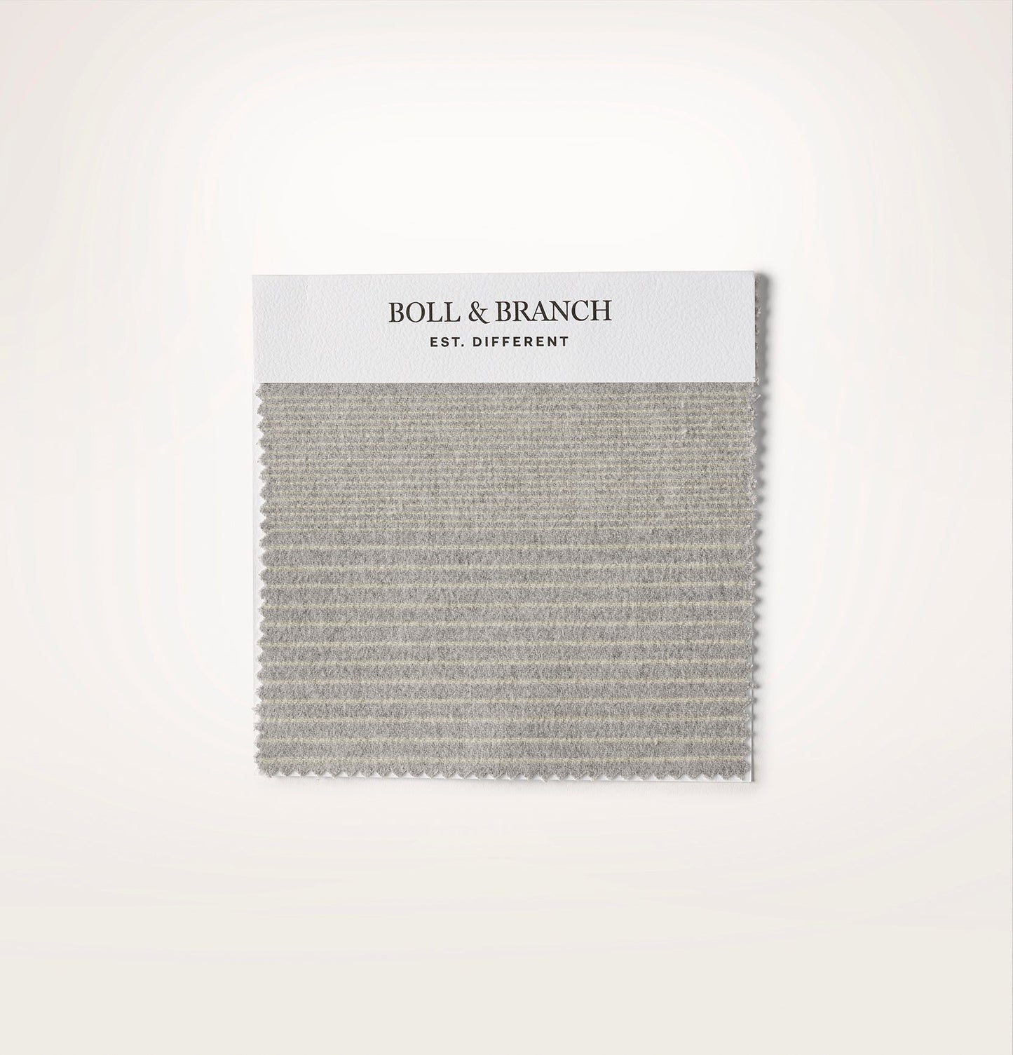 Flannel Fabric Swatch - Heathered Fog/Cream Fine Line Stripe