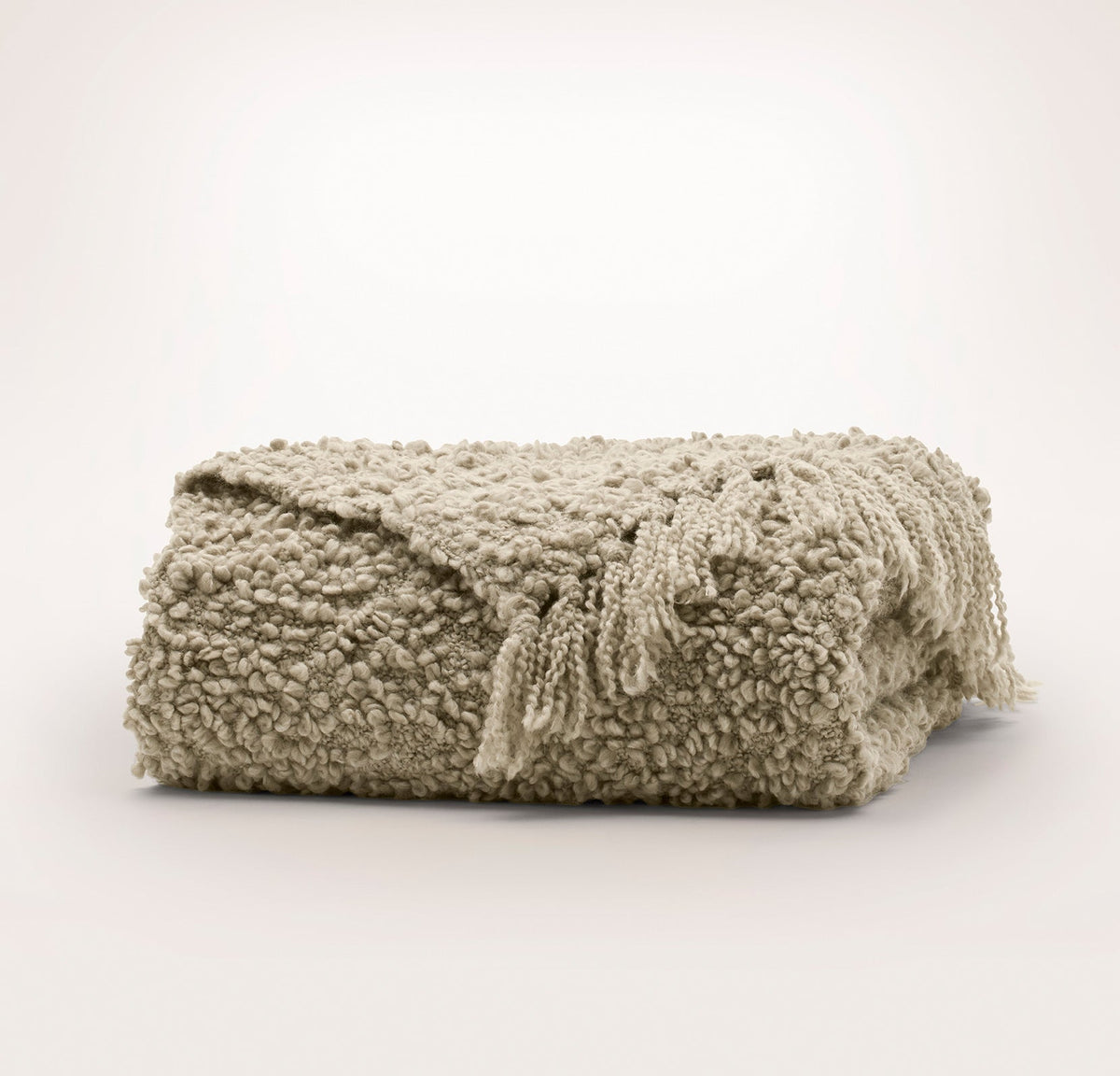 Cozy Bouclé Throw Blanket - Heathered Oak