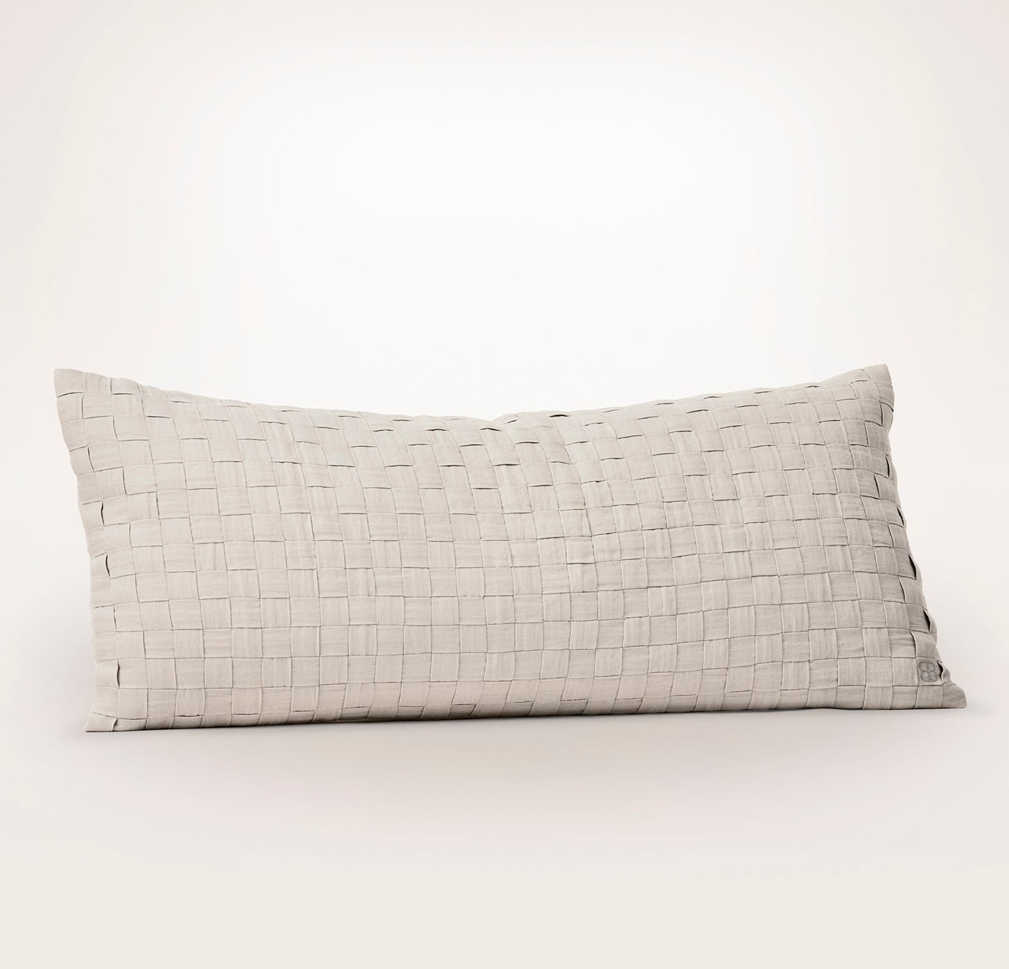 Linen Woven Icon Pillow Cover - Melange Natural