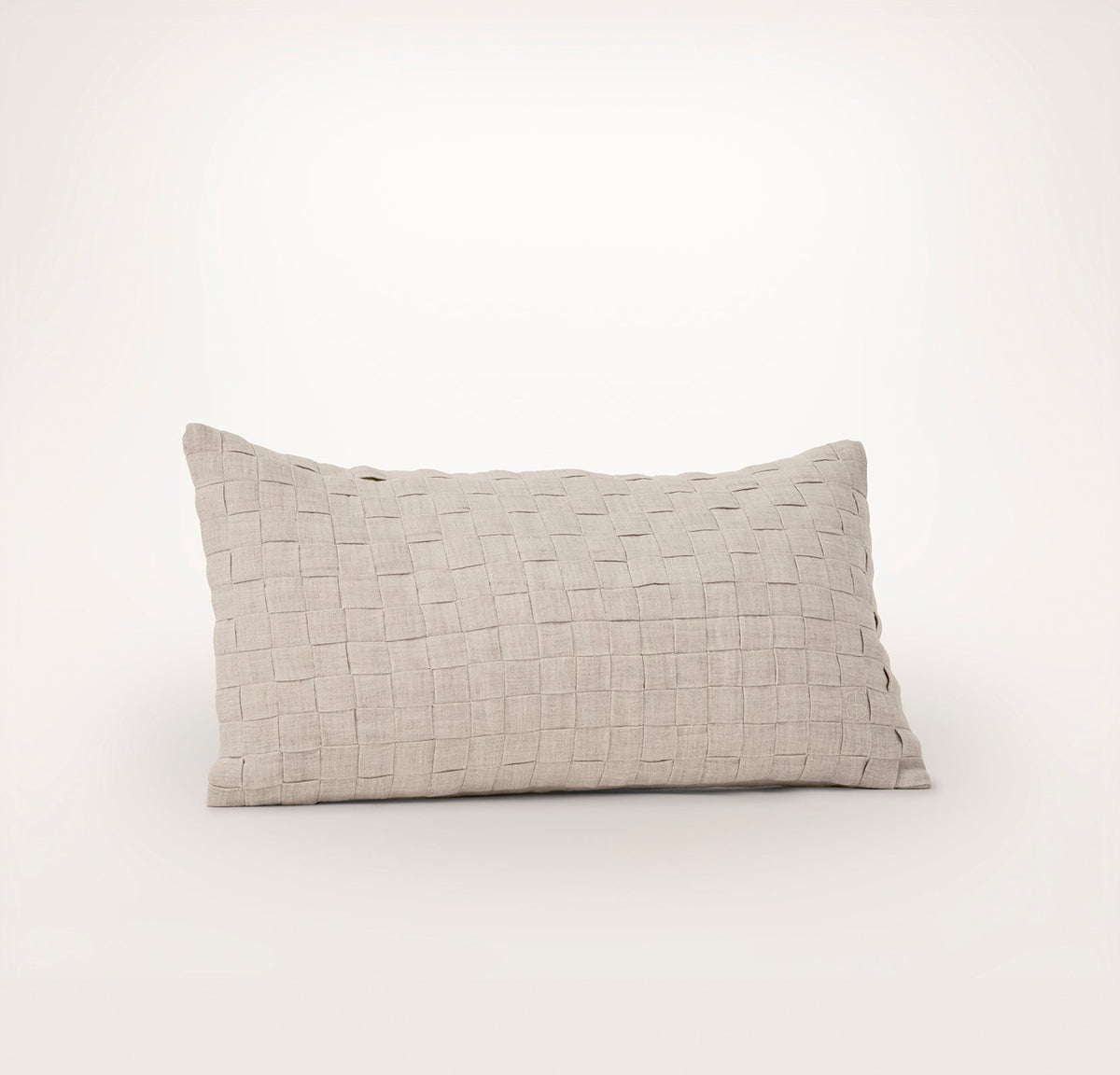 Linen Woven Icon Pillow Cover - Melange Natural
