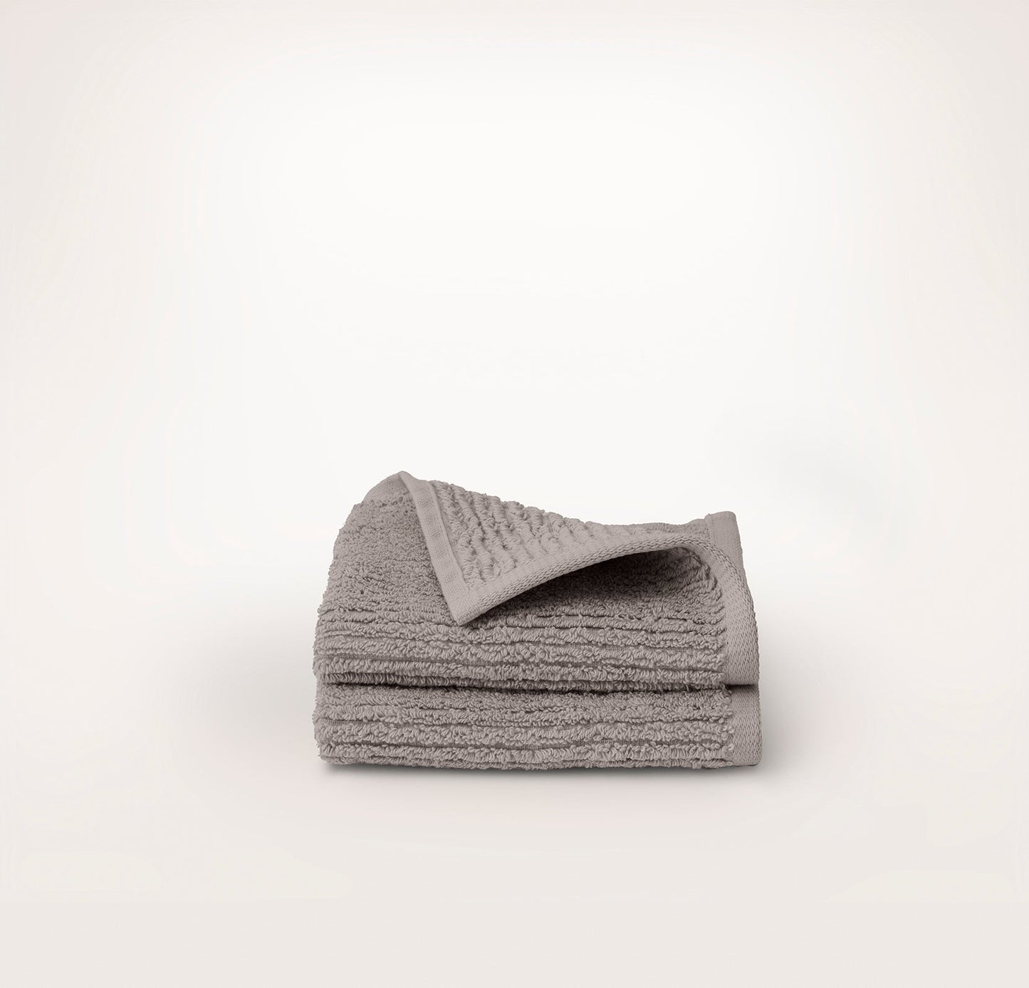 Turkish Ribbed Washcloths (Pair) - Stone