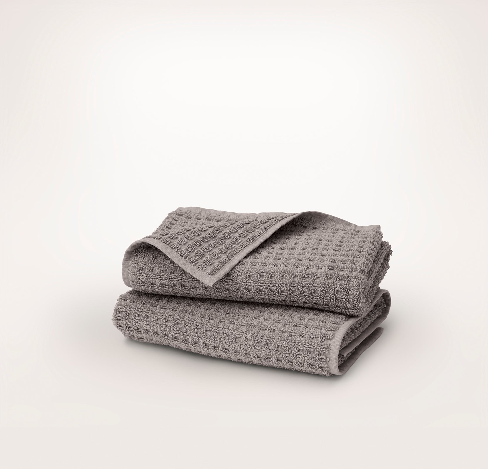 Turkish Waffle Hand Towels (Pair) - Stone