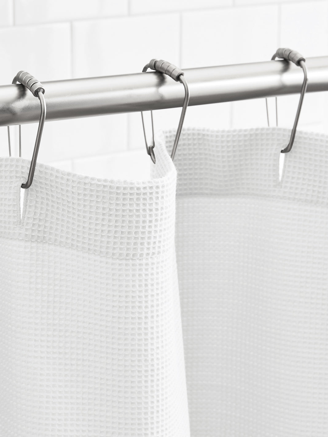 Waffle Shower Curtain - White