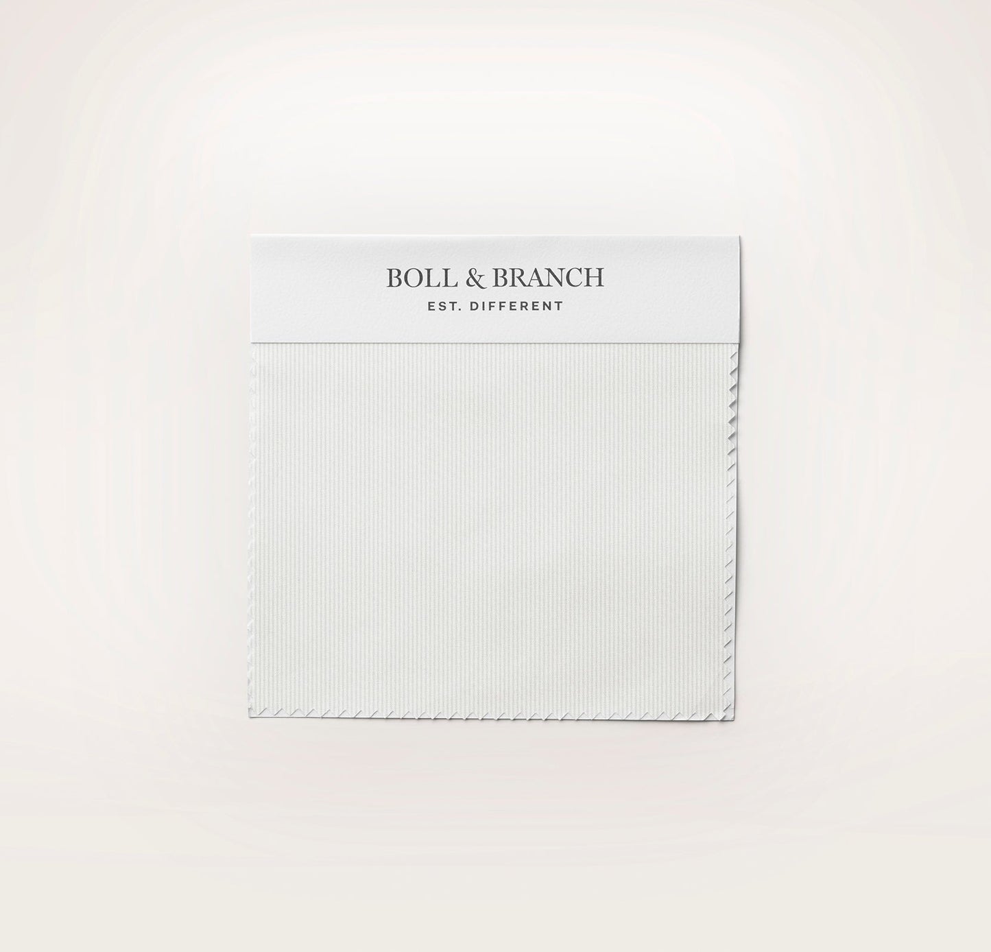 Signature Hemmed Fabric Swatch - White Textured Stripe