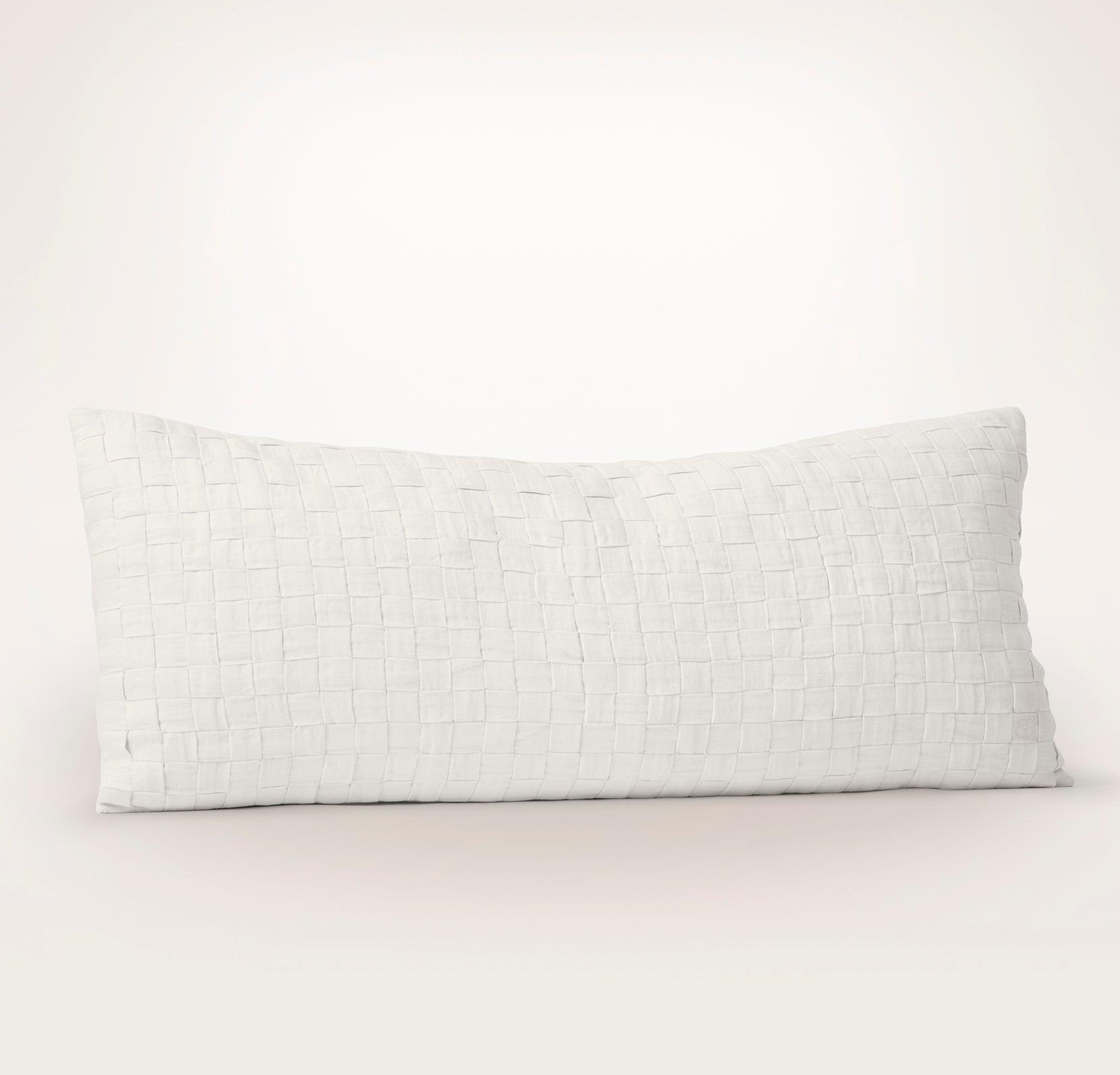 Linen Woven Icon Pillow Cover - White
