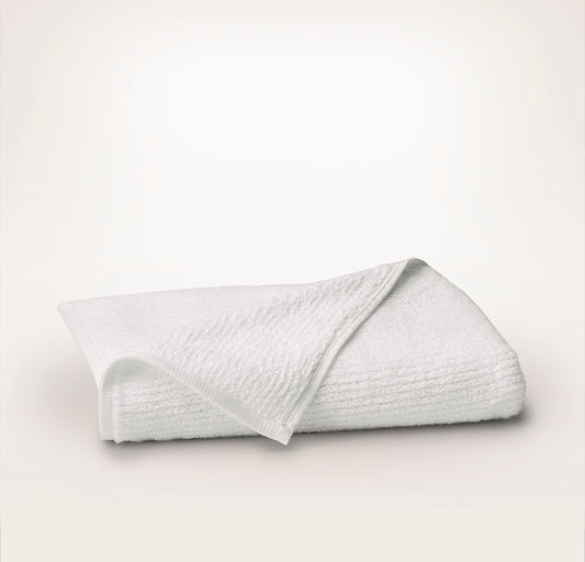 Turkish Ribbed Bath Towel - White