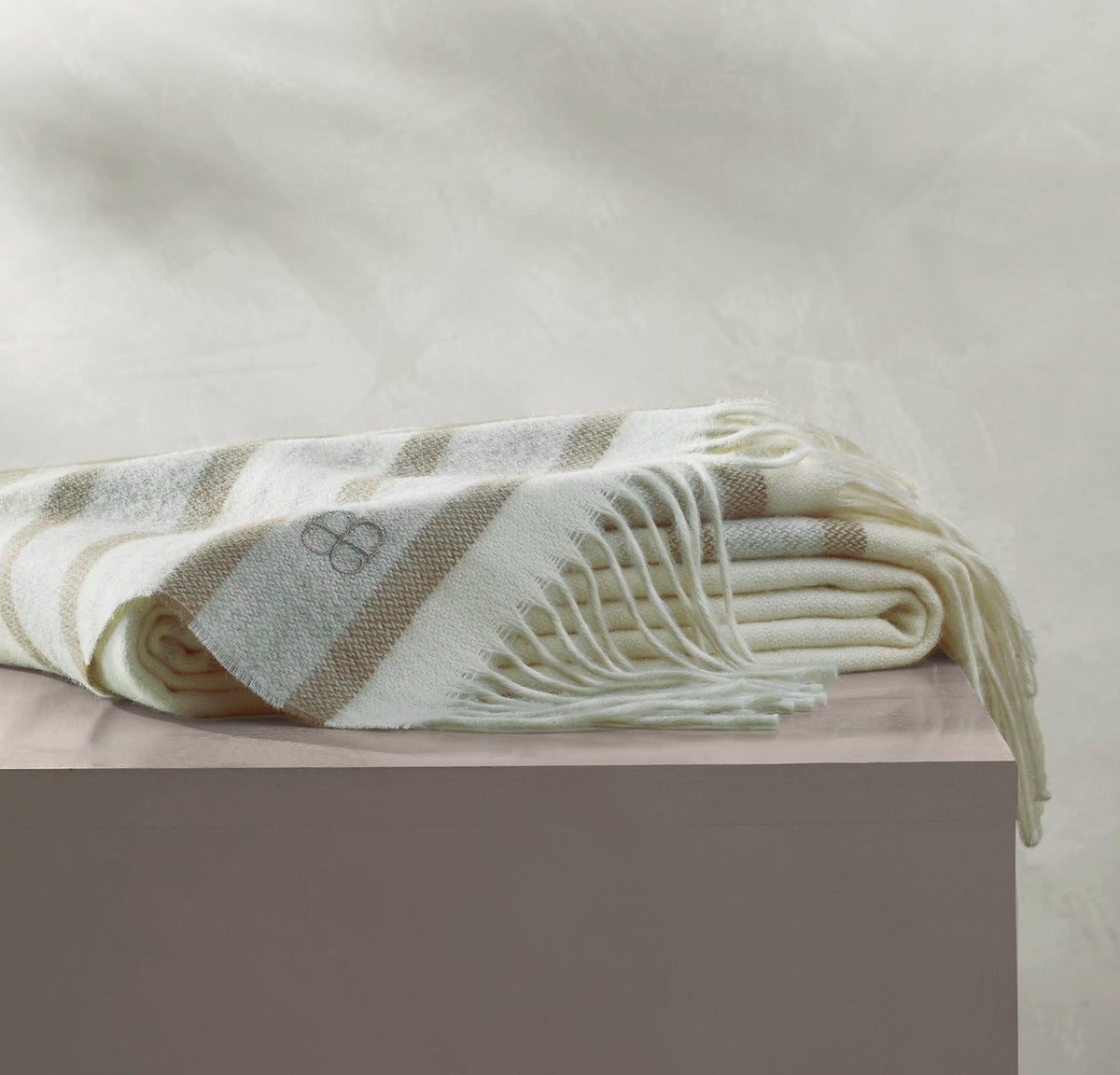 Alpaca Equestrian Stripe Throw Blanket