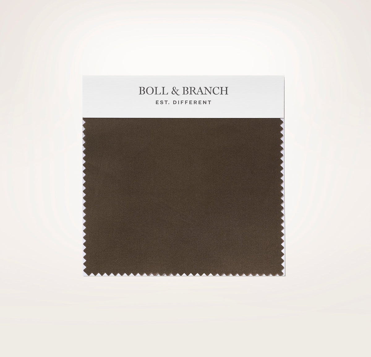 Percale Hemmed Fabric Swatch - Deep Walnut