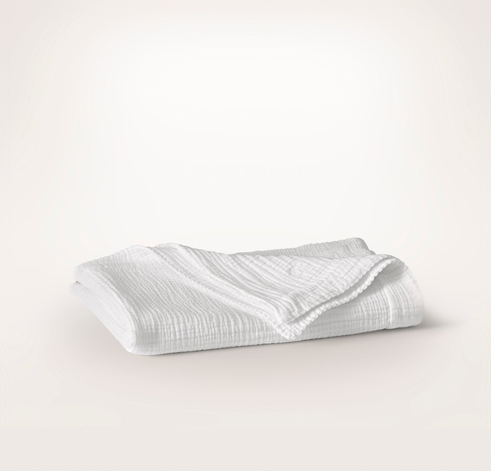 Dream Baby Blanket - White/White Picot