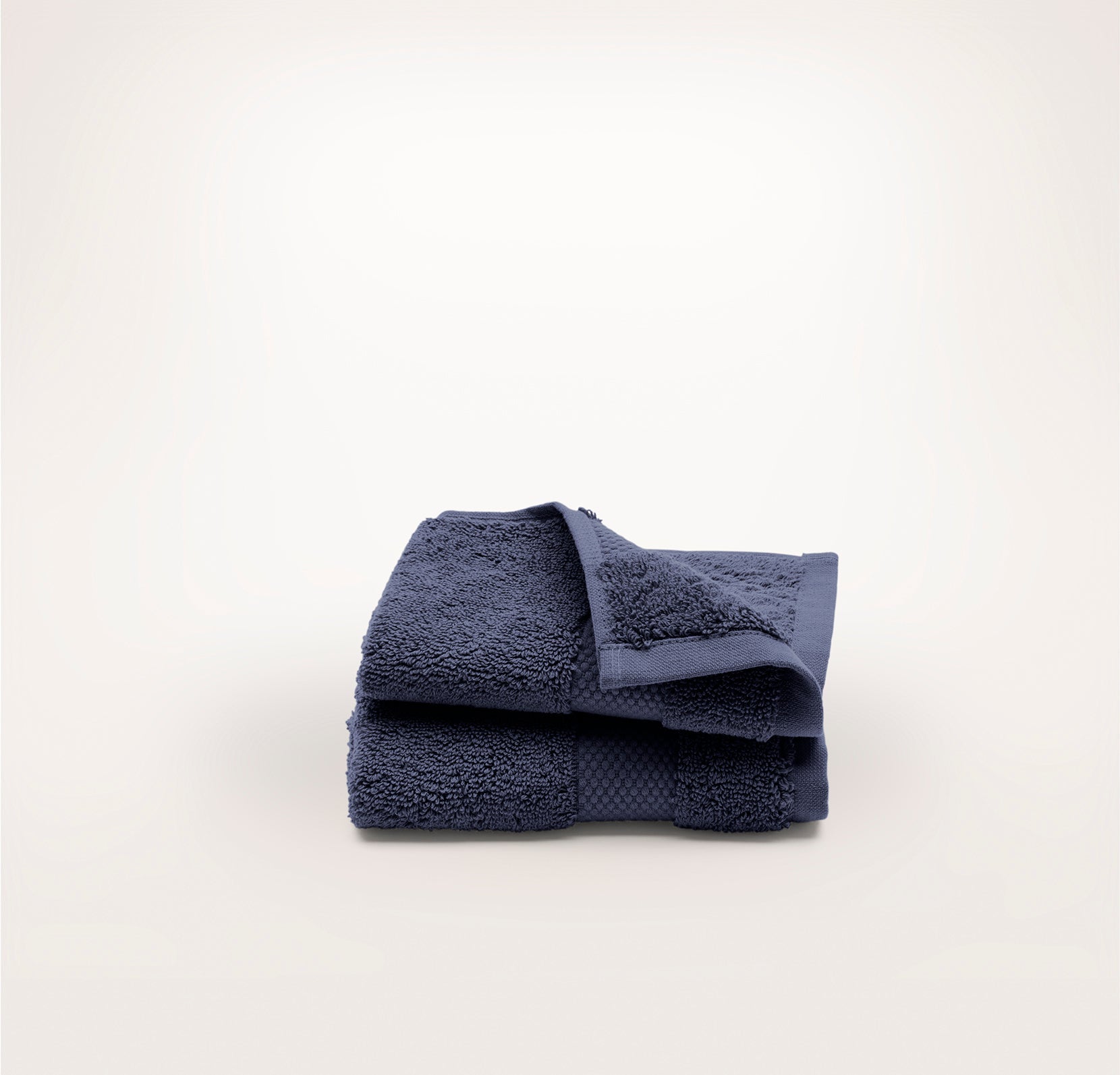 Plush Washcloths (Pair) - Coastal Navy