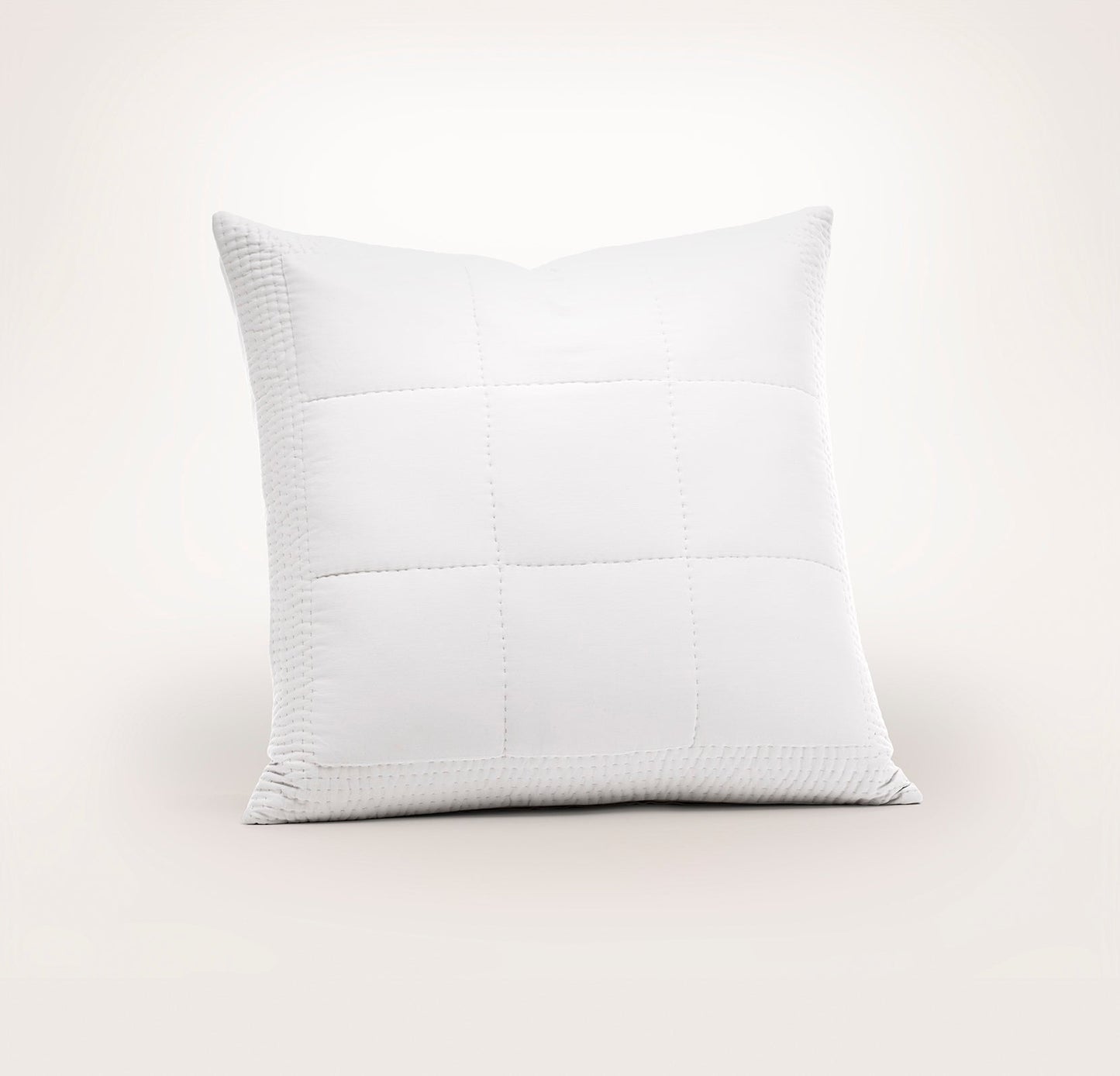 Signature Handstitched Quilted Sham - White - Euro