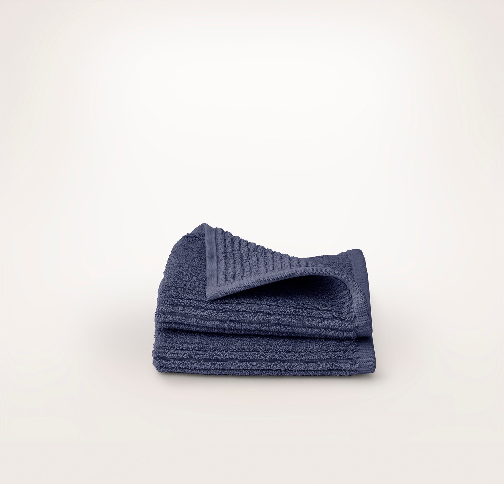 Turkish Ribbed Washcloths (Pair) - Coastal Navy