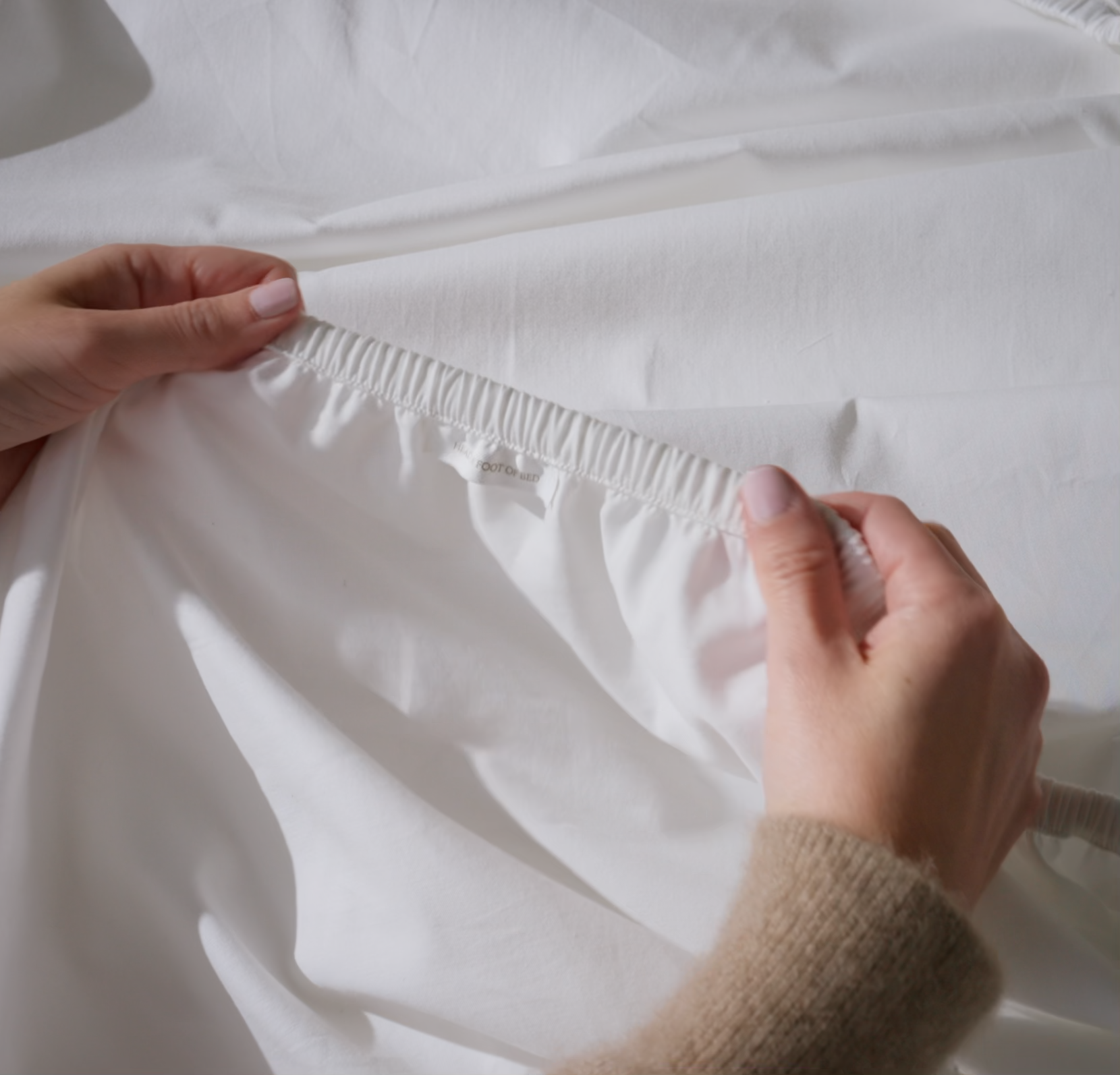 Percale Hemmed Fitted Sheet