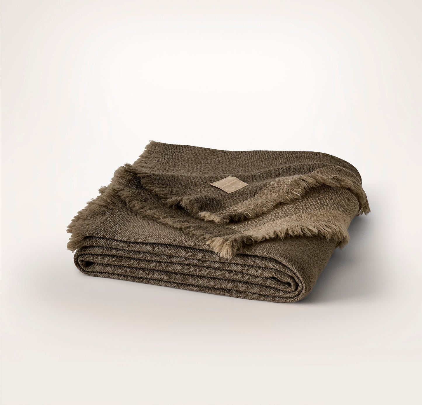 Lavé Wool Throw Blanket - Walnut/Twig
