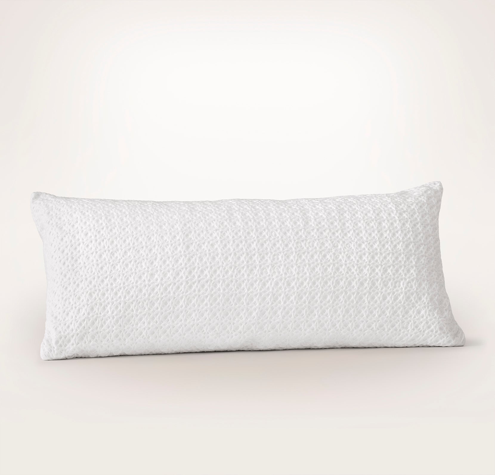 Mosaic Waffle Pillow Cover - White/White